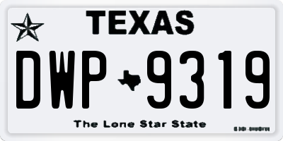 TX license plate DWP9319