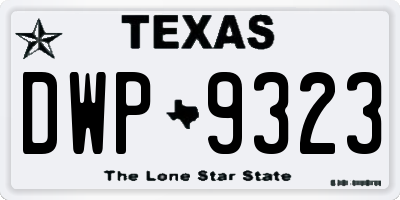 TX license plate DWP9323