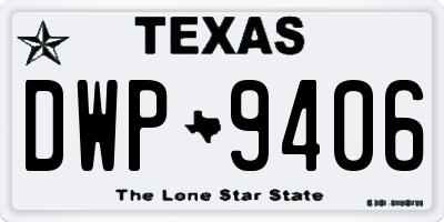 TX license plate DWP9406