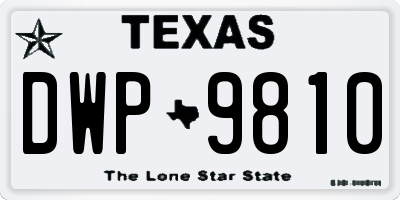 TX license plate DWP9810