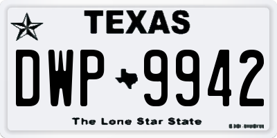 TX license plate DWP9942