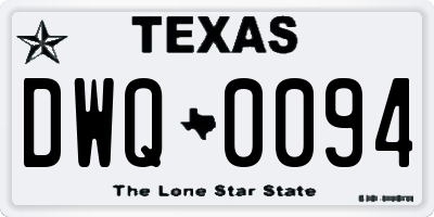 TX license plate DWQ0094