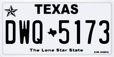 TX license plate DWQ5173