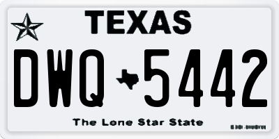 TX license plate DWQ5442