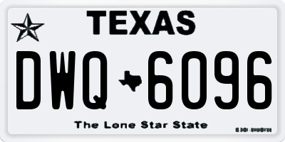 TX license plate DWQ6096