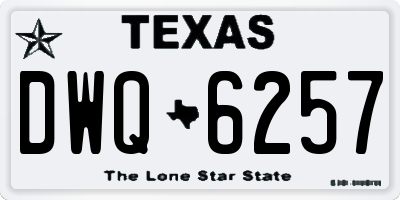 TX license plate DWQ6257