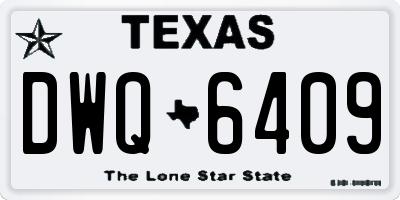 TX license plate DWQ6409