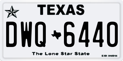 TX license plate DWQ6440