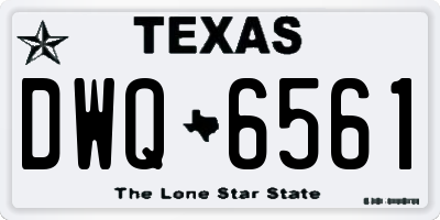 TX license plate DWQ6561