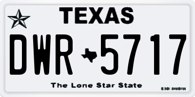 TX license plate DWR5717