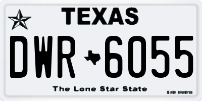 TX license plate DWR6055
