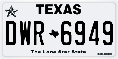 TX license plate DWR6949