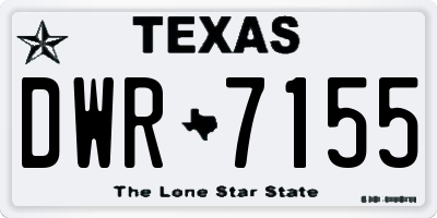 TX license plate DWR7155
