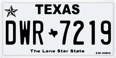 TX license plate DWR7219