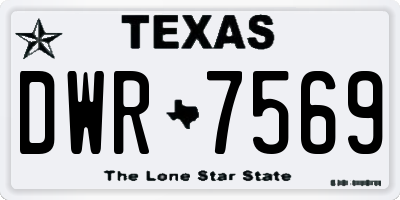 TX license plate DWR7569