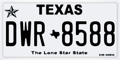 TX license plate DWR8588