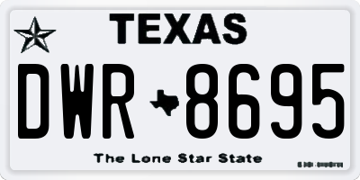 TX license plate DWR8695