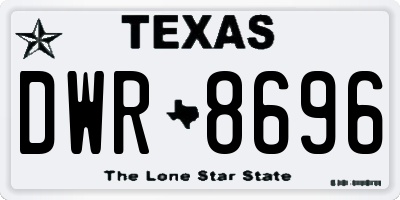 TX license plate DWR8696