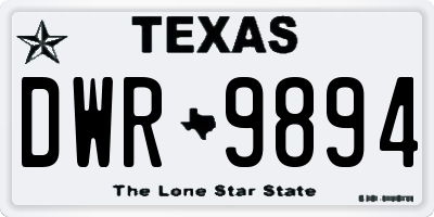 TX license plate DWR9894