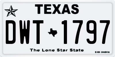 TX license plate DWT1797