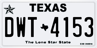 TX license plate DWT4153