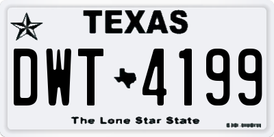 TX license plate DWT4199