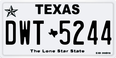 TX license plate DWT5244