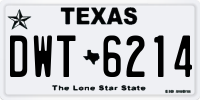 TX license plate DWT6214
