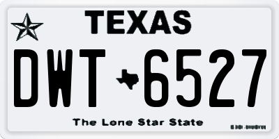 TX license plate DWT6527