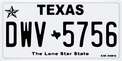 TX license plate DWV5756