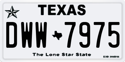 TX license plate DWW7975