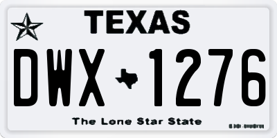 TX license plate DWX1276