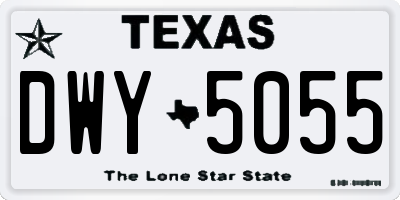 TX license plate DWY5055