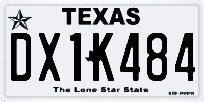 TX license plate DX1K484