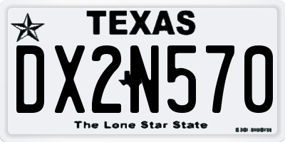 TX license plate DX2N570