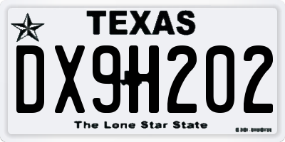 TX license plate DX9H202