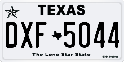 TX license plate DXF5044