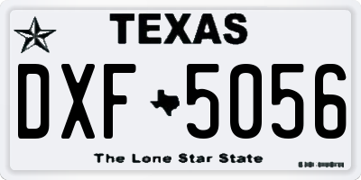 TX license plate DXF5056