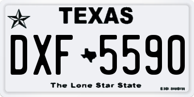 TX license plate DXF5590