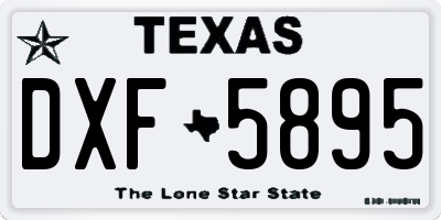 TX license plate DXF5895