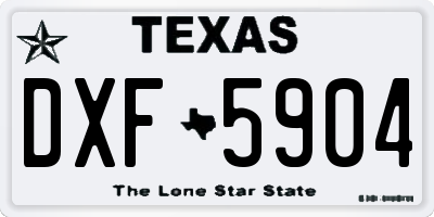 TX license plate DXF5904