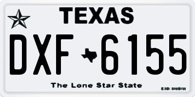 TX license plate DXF6155