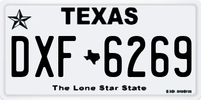 TX license plate DXF6269