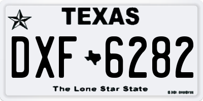 TX license plate DXF6282