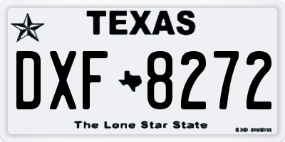 TX license plate DXF8272