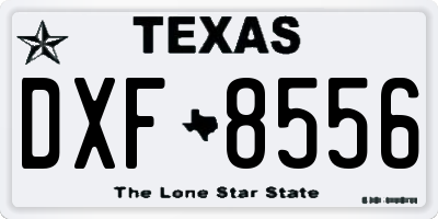 TX license plate DXF8556