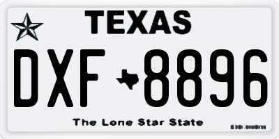 TX license plate DXF8896