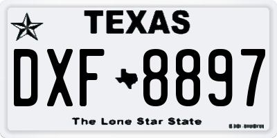 TX license plate DXF8897