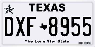 TX license plate DXF8955