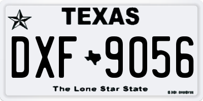 TX license plate DXF9056